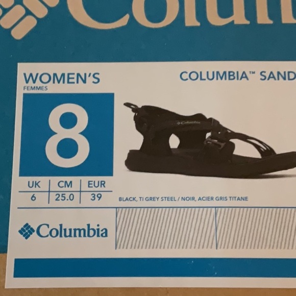 Columbia Black Adventure Sandals with Rugged Sole new with box - Picture 9 of 10